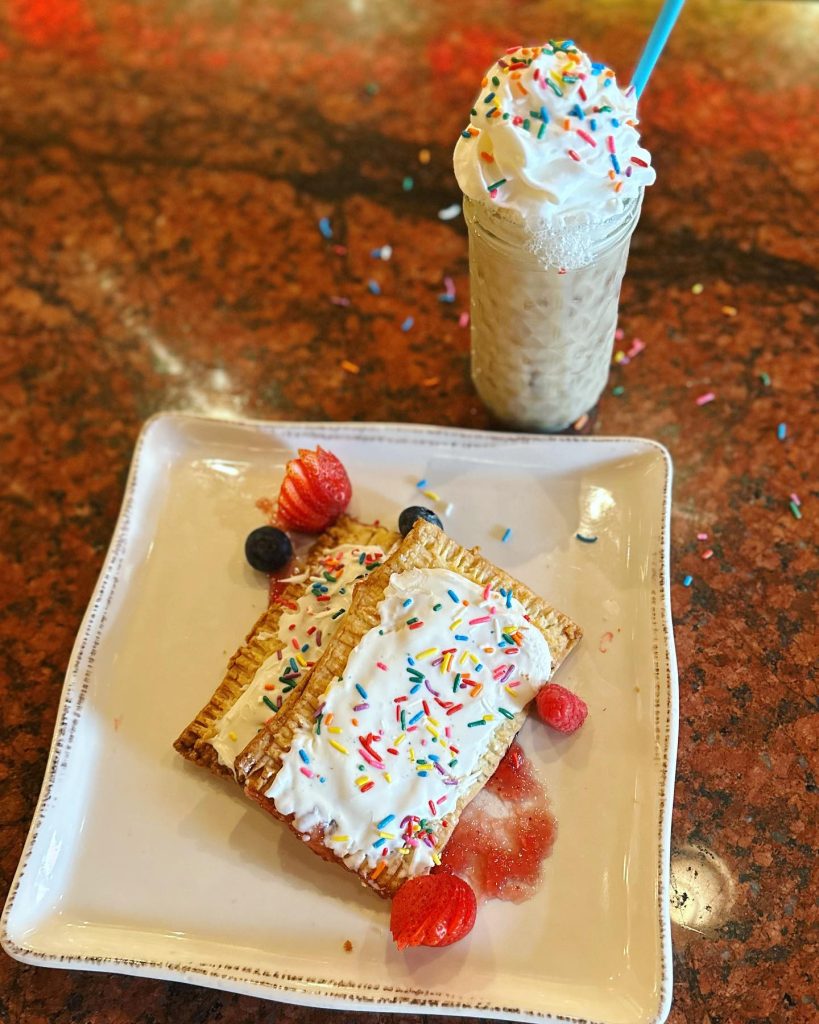 pop tart and milkshake breakfast