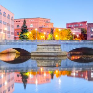 Downtown Bangor, Maine in the Fall